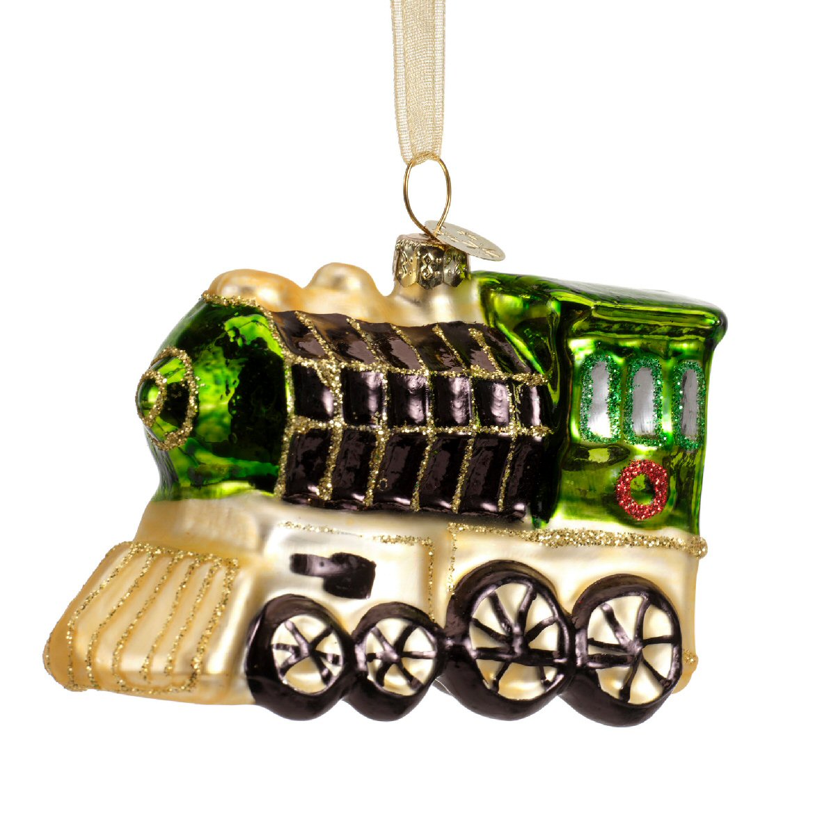Decoris 10.5cm Train Glass Tree Decoration (Choice of 2)