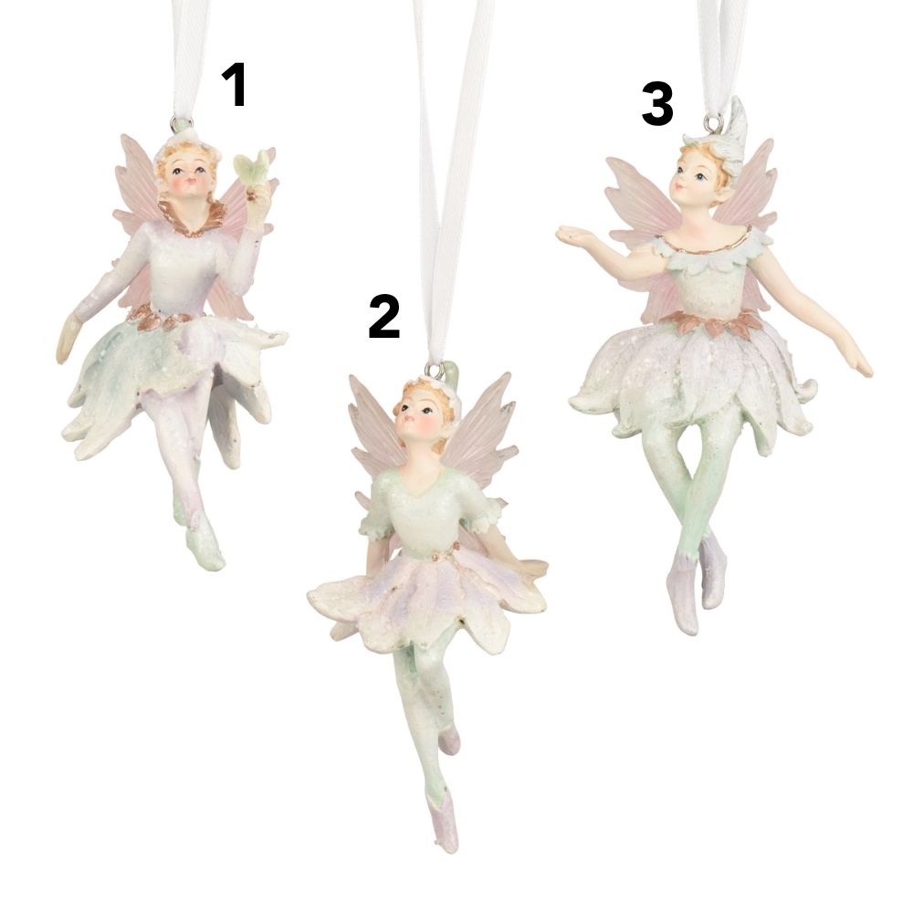 Decoris 12.2cm Polyresin Dancing Elf Hanging Decoration - (Choice of 3)