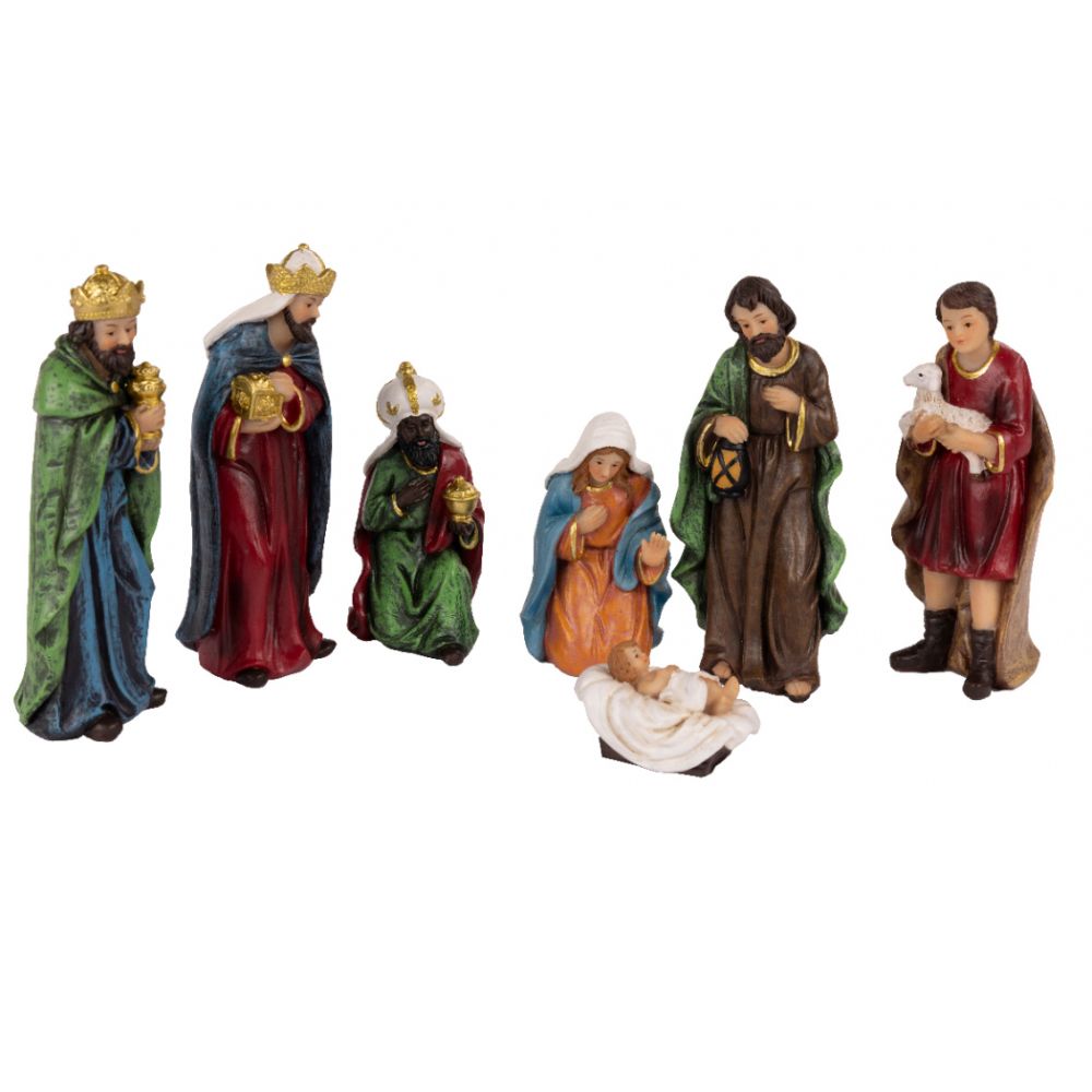 Decoris 12cm Polyresin Nativity Set