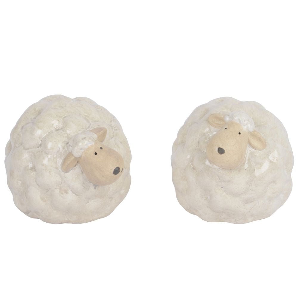 Decoris 13.5cm Terracotta Sheep (Choice of 2) - Old Railway Line Garden Centre