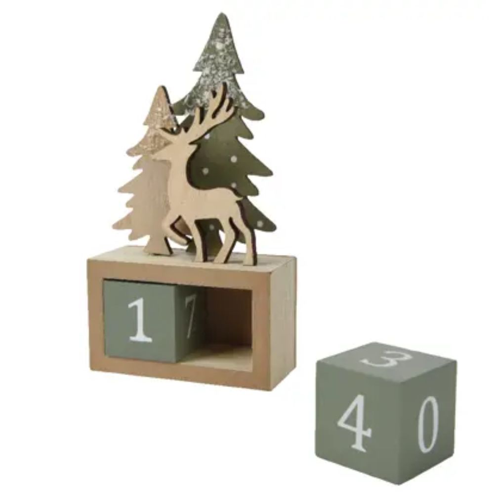 Decoris 18cm Plywood Advent Calendar