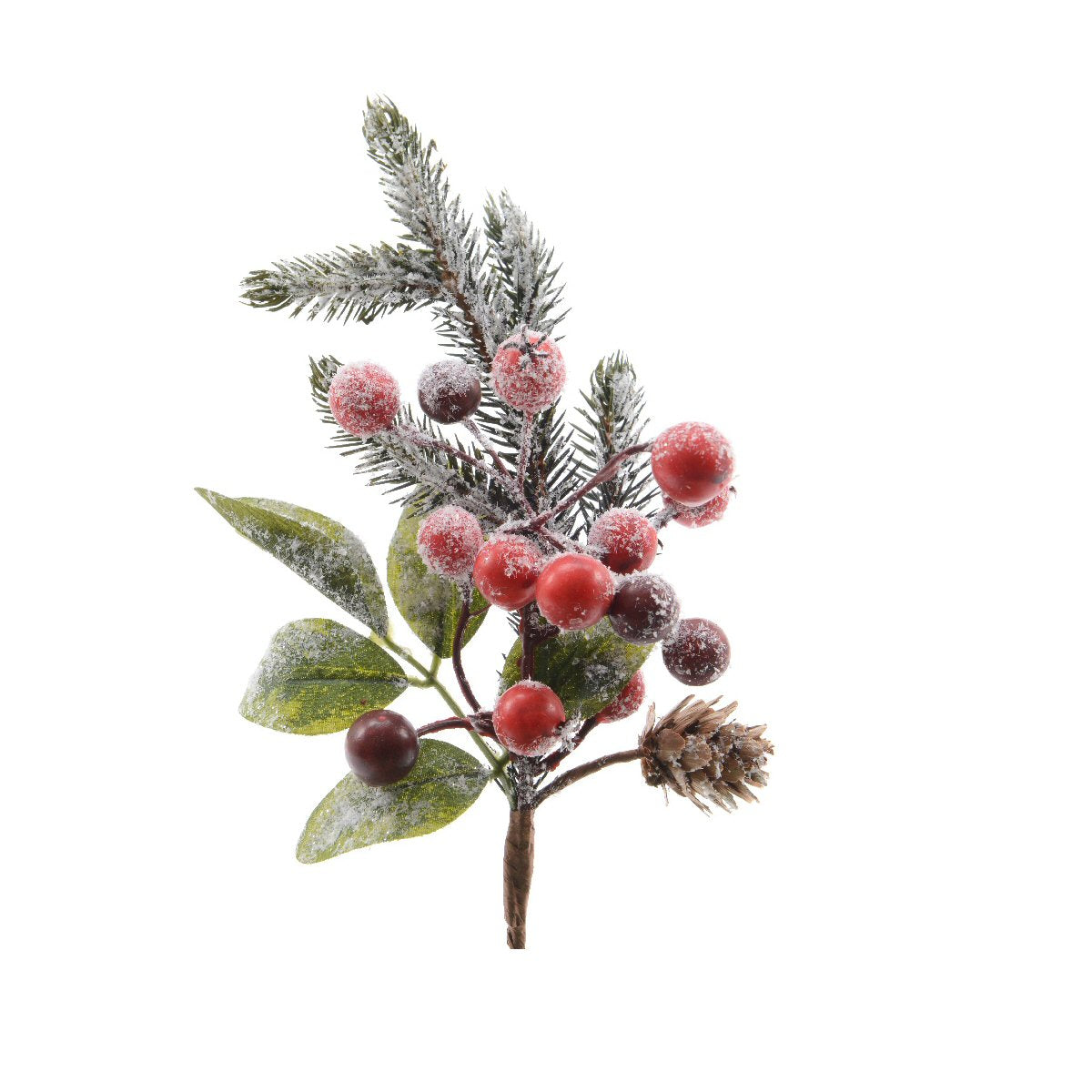 Decoris 20cm Decorative Picks with Berries and Snow