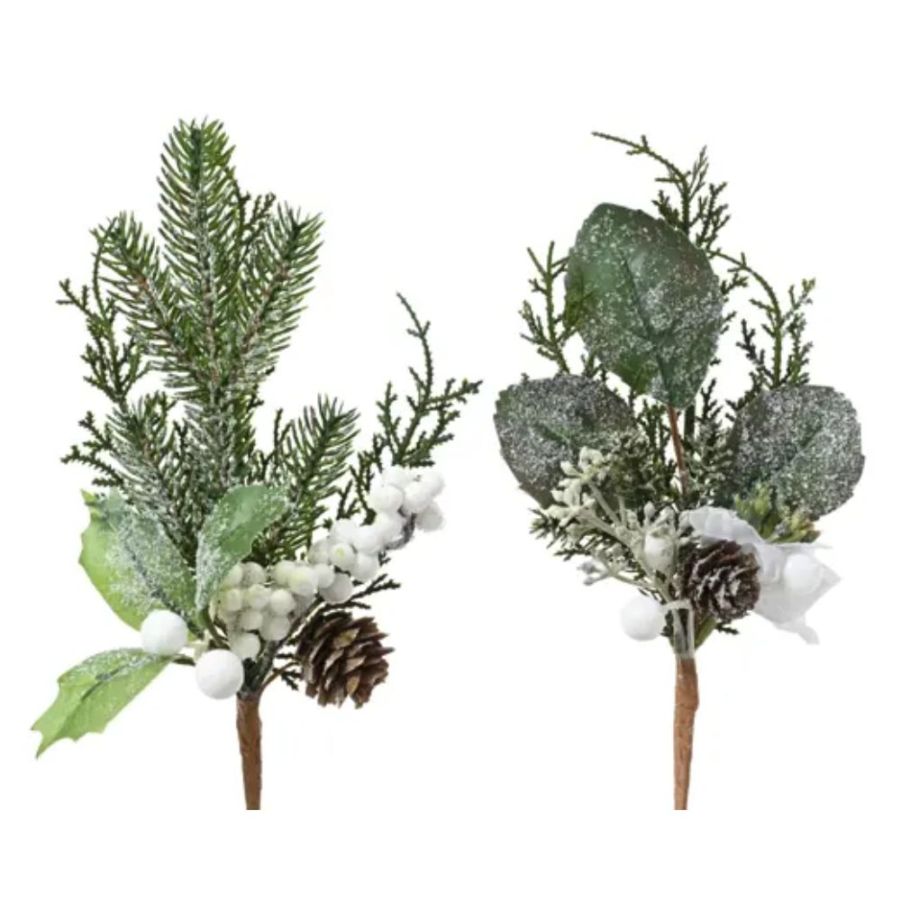 Decoris 22cm Frosted Pick (Choice of 2)