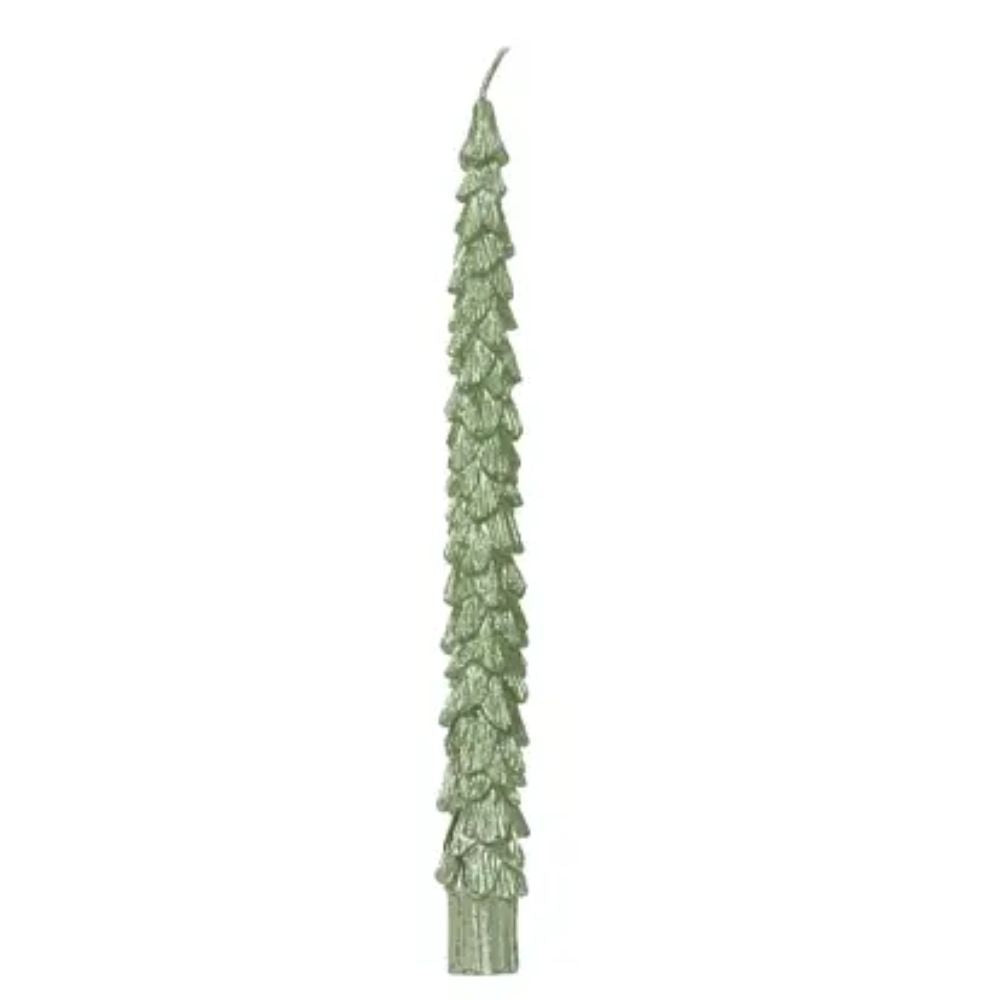 Decoris 25cm Mint Green Christmas Tree Dinner Candles