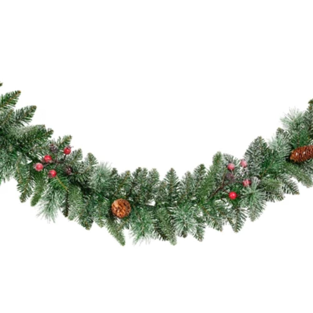 Decoris 270cm Frosted Windham Garland