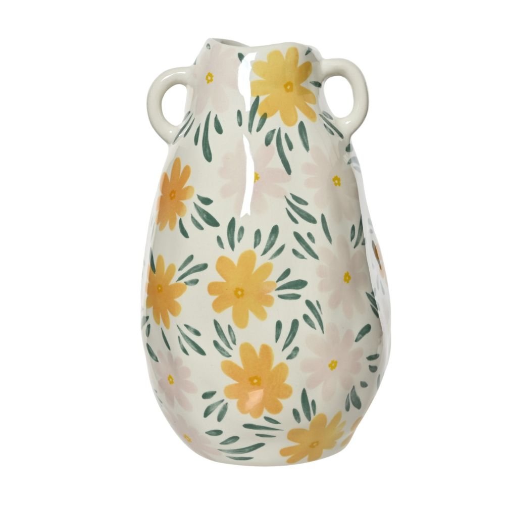Decoris 27cm Flower Pattern Porcelain Vase - Old Railway Line Garden Centre