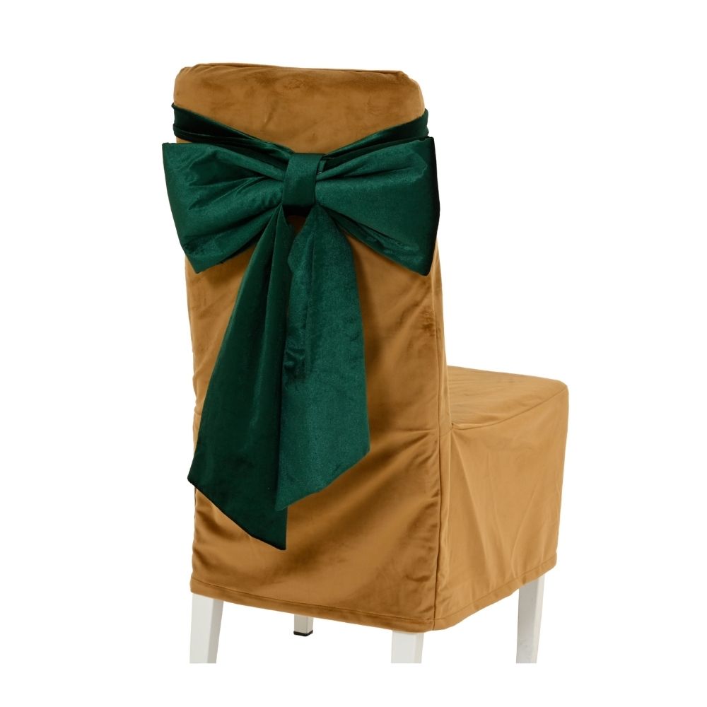 Decoris 37cm Large Chair Bow Decoration - Pine Green