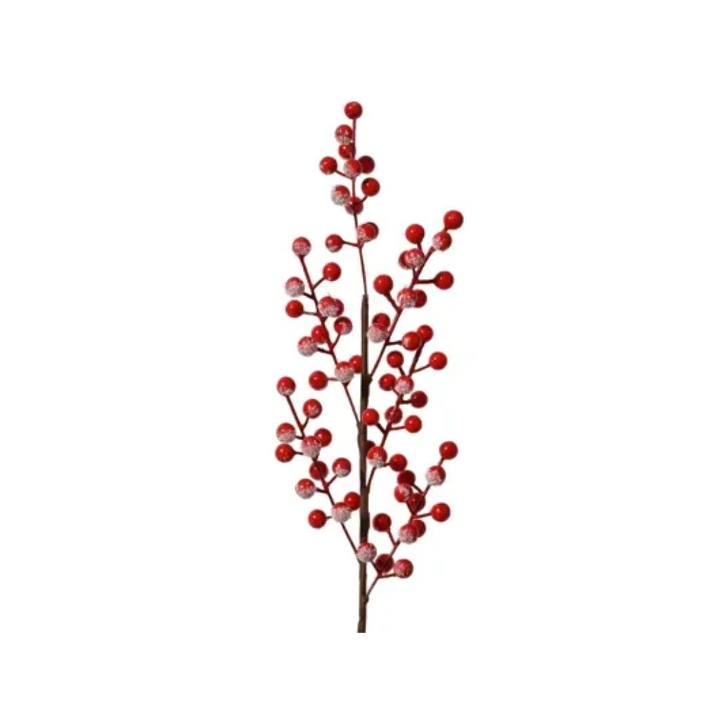Decoris 38cm Red Berries Artifical Spray