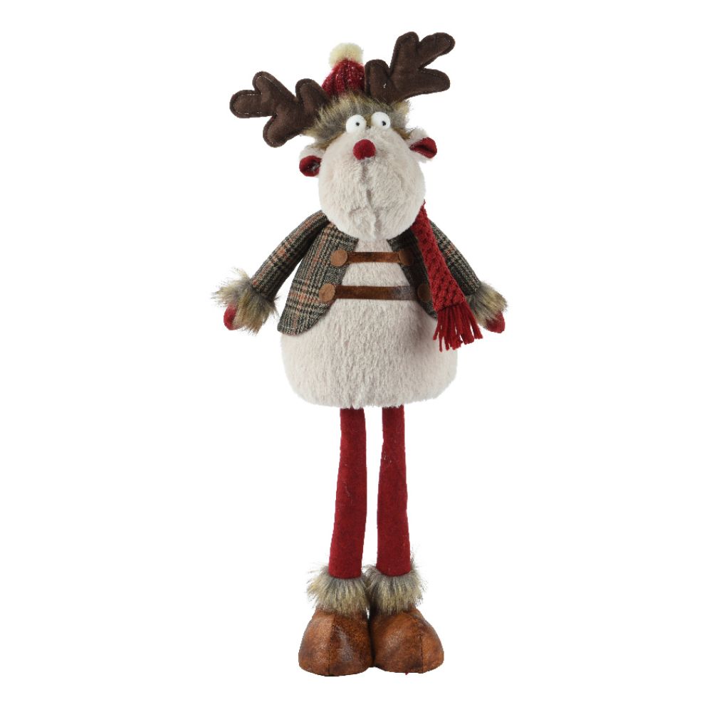 Decoris 70cm Polyester Standing Reindeer Ornament