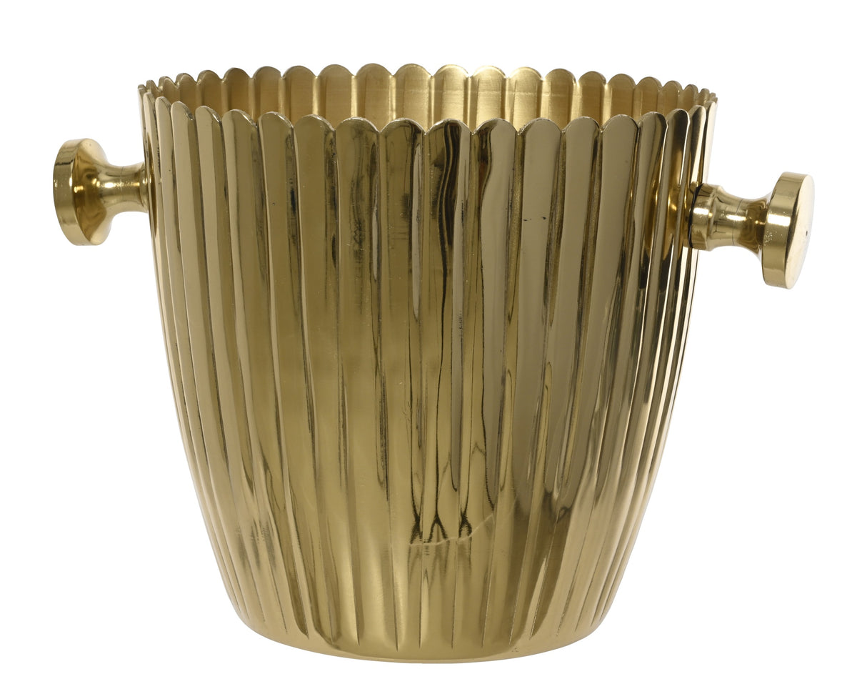 Decoris 23cm Aluminium Wine Cooler - Gold
