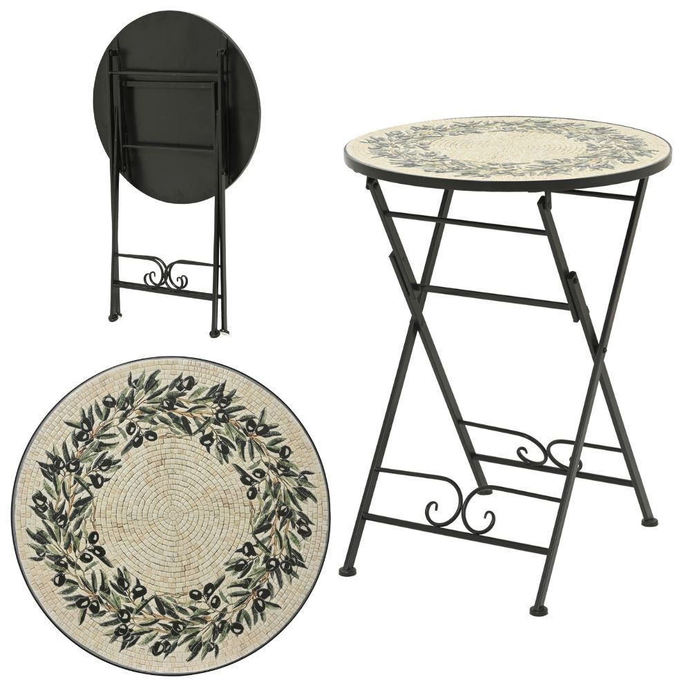 Decoris Athens 2-Seater Mosaic Iron Bistro Set - Old Railway Line Garden Centre
