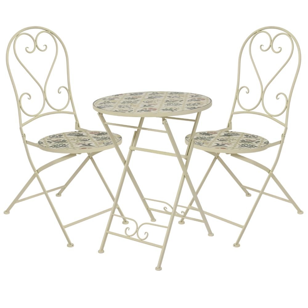 Decoris Coimbra 2-Seater Mosaic Iron Bistro Set - Old Railway Line Garden Centre