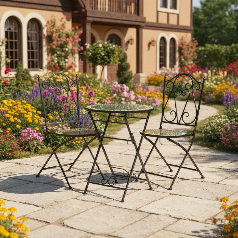 Decoris Dijon 2-Seater Mosaic Iron Bistro Set - Old Railway Line Garden Centre