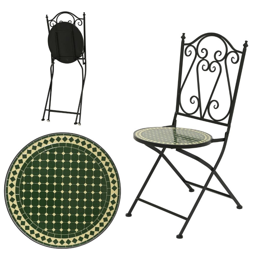 Decoris Dijon 2-Seater Mosaic Iron Bistro Set - Old Railway Line Garden Centre