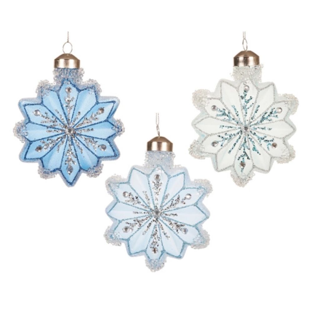 Decoris Glass Opaque Christmas Decoration (Choice of 3)