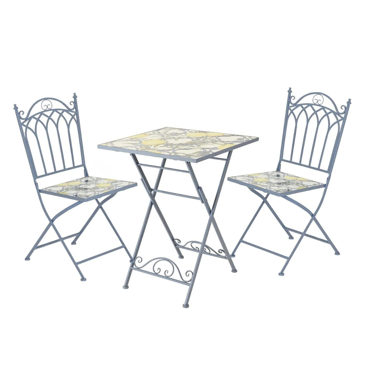 Decoris Lemon Sorrento Mosaic Bistro Chair - Old Railway Line Garden Centre