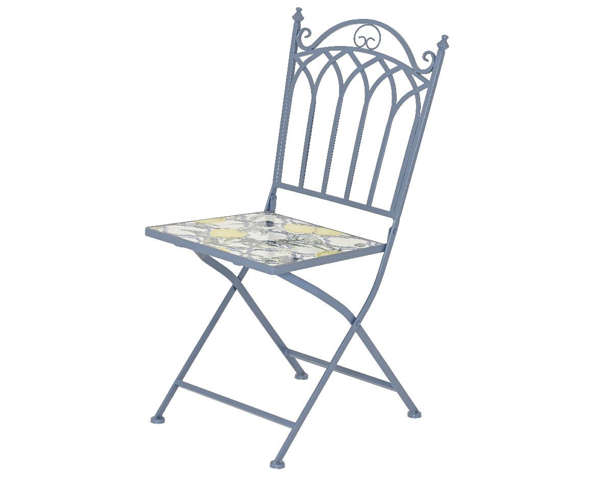 Decoris Lemon Sorrento Mosaic Bistro Chair - Old Railway Line Garden Centre