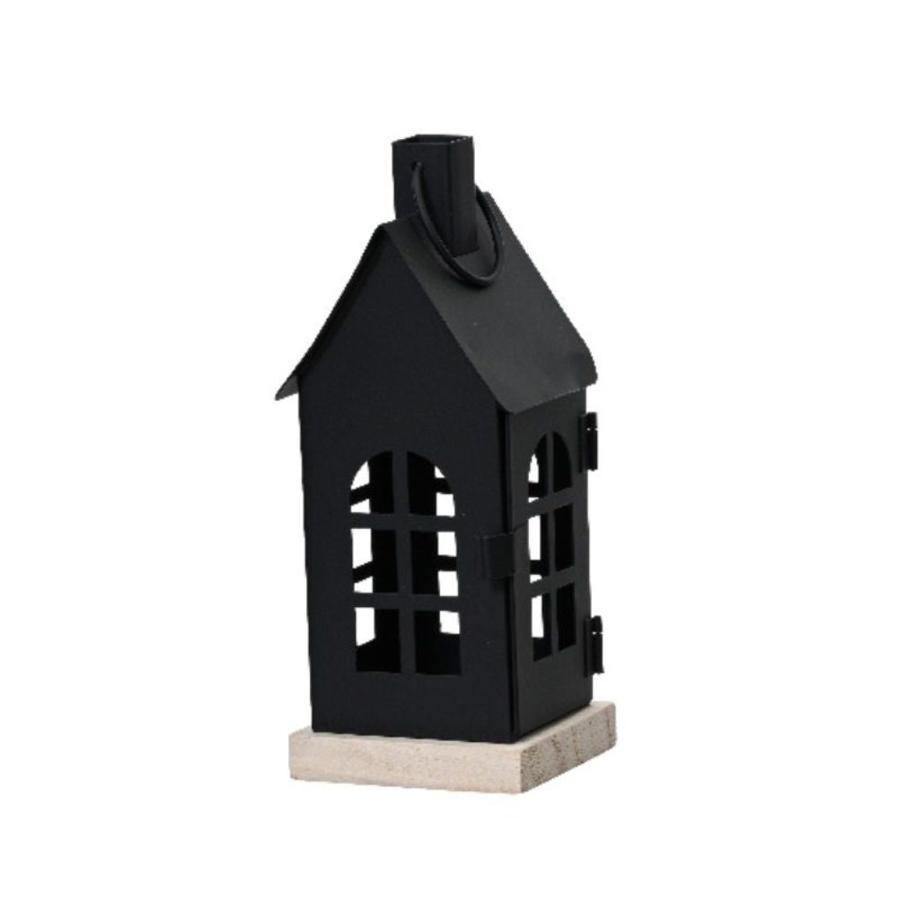 Decoris Small Black Iron House Lantern