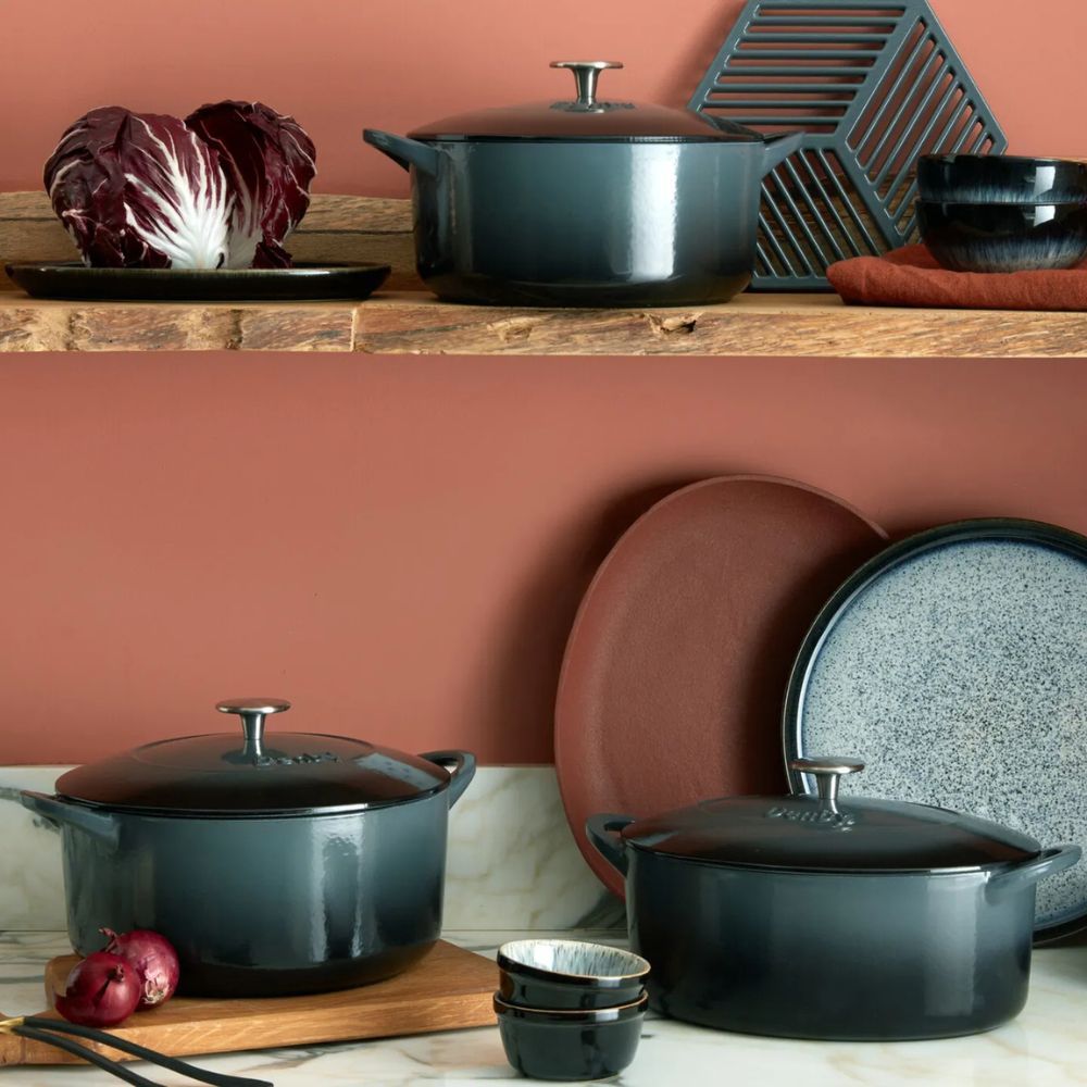 Denby 28cm Halo Cast Iron Oval Casserole Pot