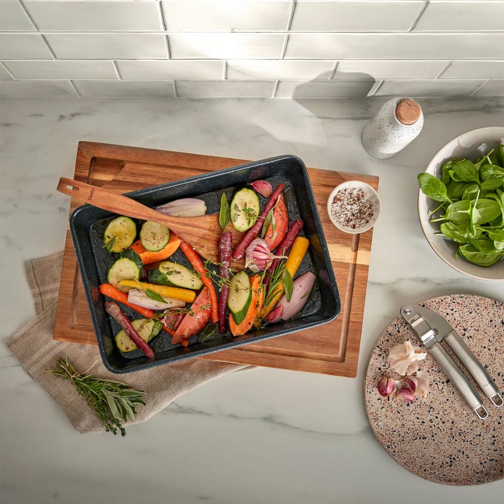 Denby Eclipse Finish Set Of 2 Roasting Trays