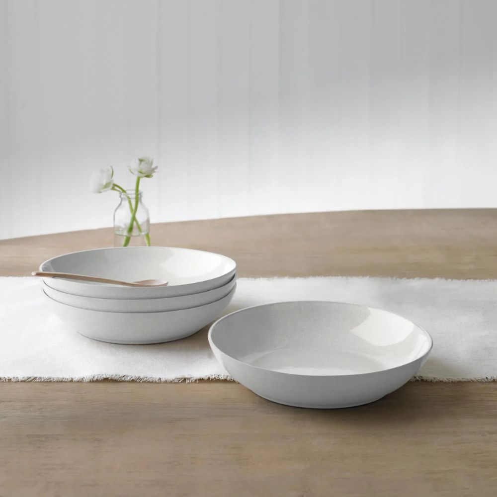 Denby Stoneware Pasta Bowls - Cotton White