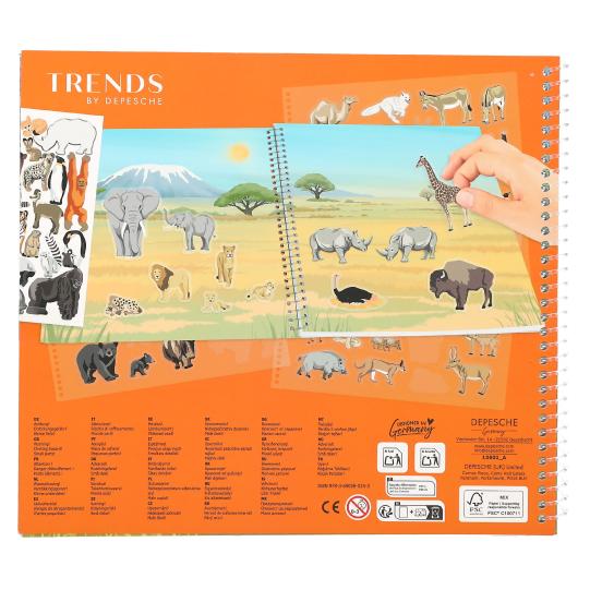 Depesche Create Your Wild Life With Flock Sticker Book