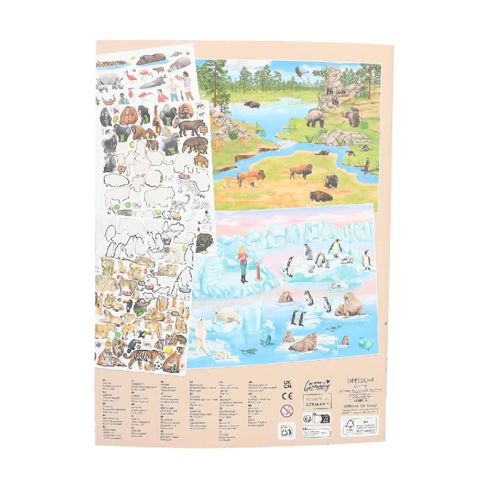 Depesche Create Your Zoo Colouring Book