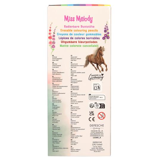 Depesche Miss Melody Erasable Colouring Pencils Set