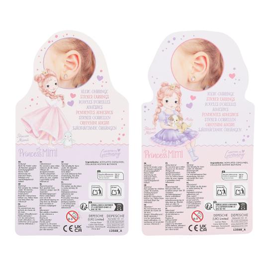 Depesche Princess Mimi Sticker Earrings - (Choice of 2)