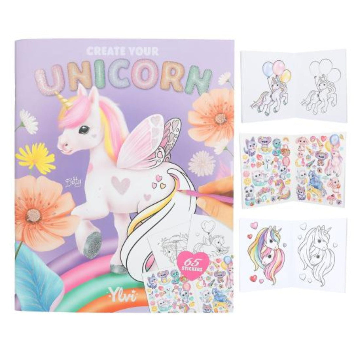 Depesche Ylvi Create Your Own Unicorn Colouring Book - Old Railway Line Garden Centre