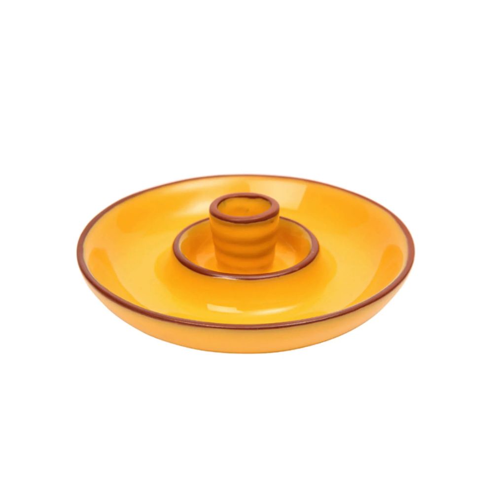 Dexam 15cm Sintra Glazed Terracotta Olive Dish - Ochre