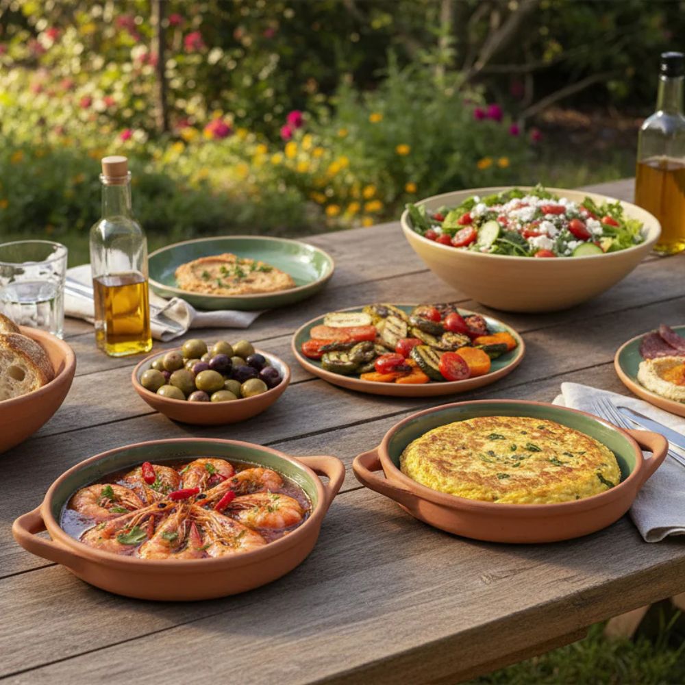 Dexam 19cm Sintra Small Glazed Terracotta Tapas Dish - Olive Green - Old Railway Line Garden Centre