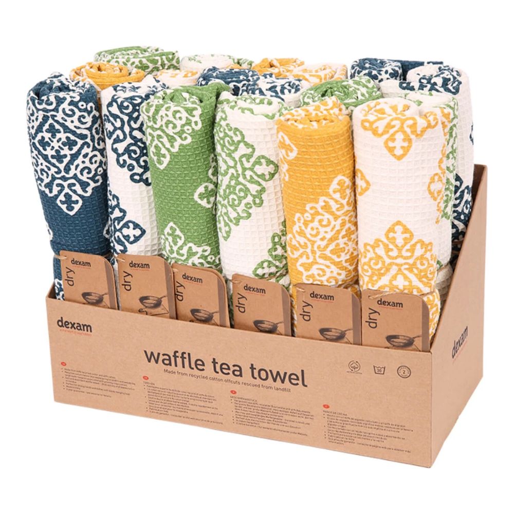 Dexam 70cm Sintra Recycled Cotton Waffle Tea Towels (Choice of 6)