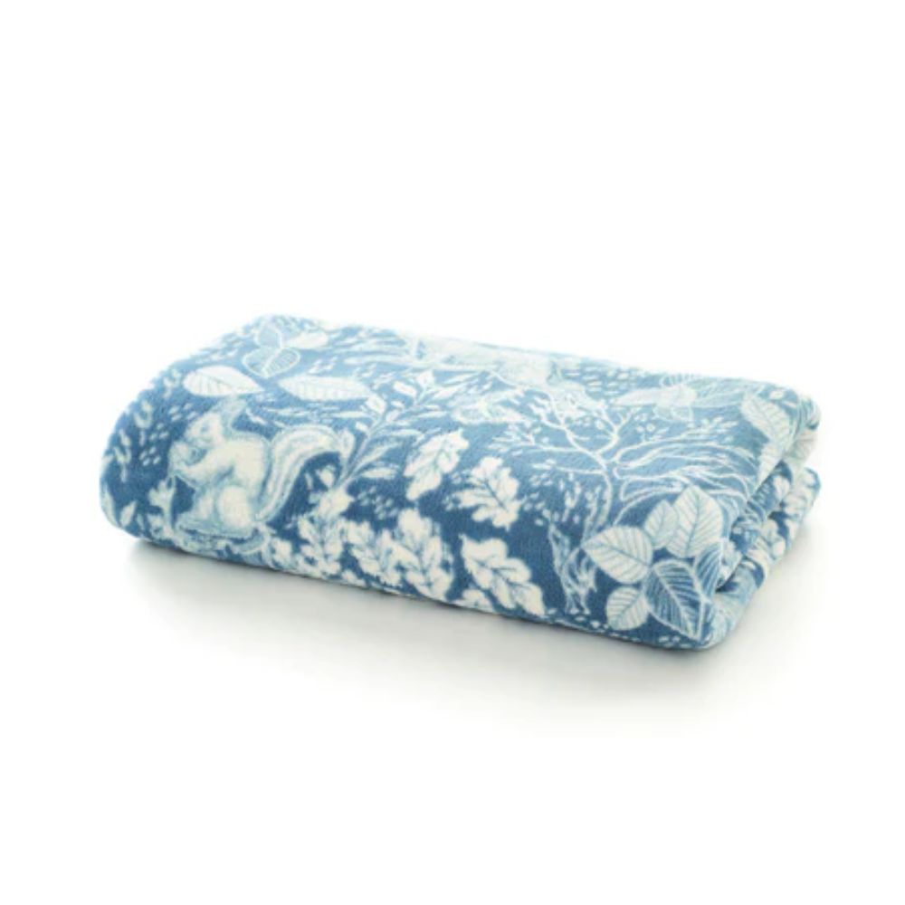 Deyongs 140cm Blue Winter Forest Printed Throw