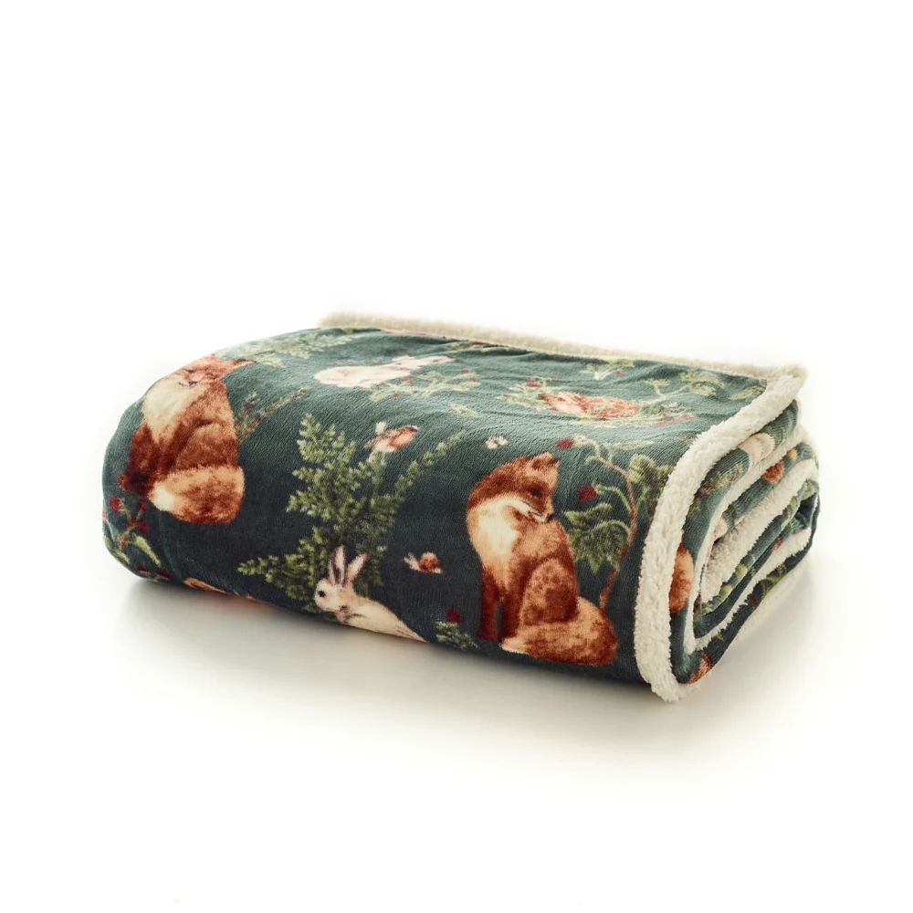 Deyongs 140cm Sage Woodland Wildlife Throw