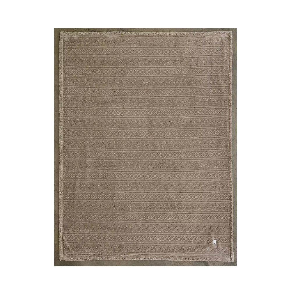 Deyongs 180cm Sherpa Heated Throw - Taupe - Old Railway Line Garden Centre