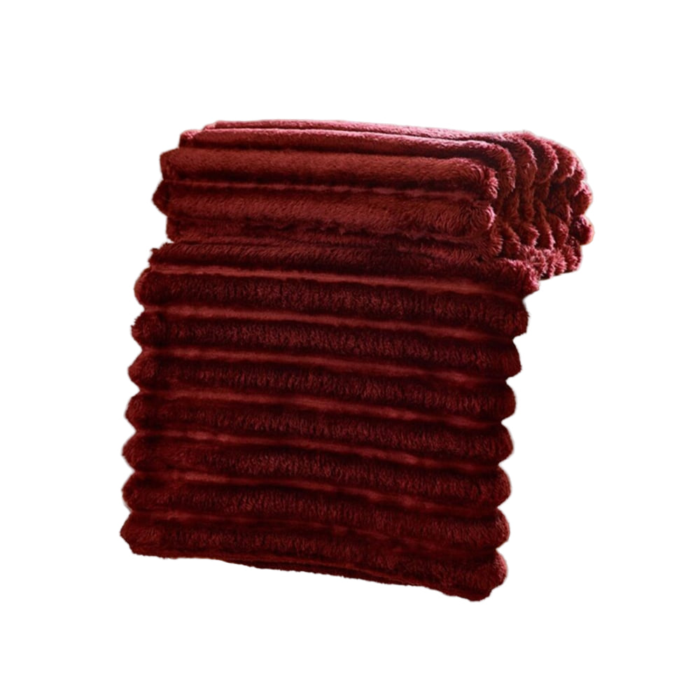 Deyongs 180cm Alnwick Ribbed Throw - Merlot