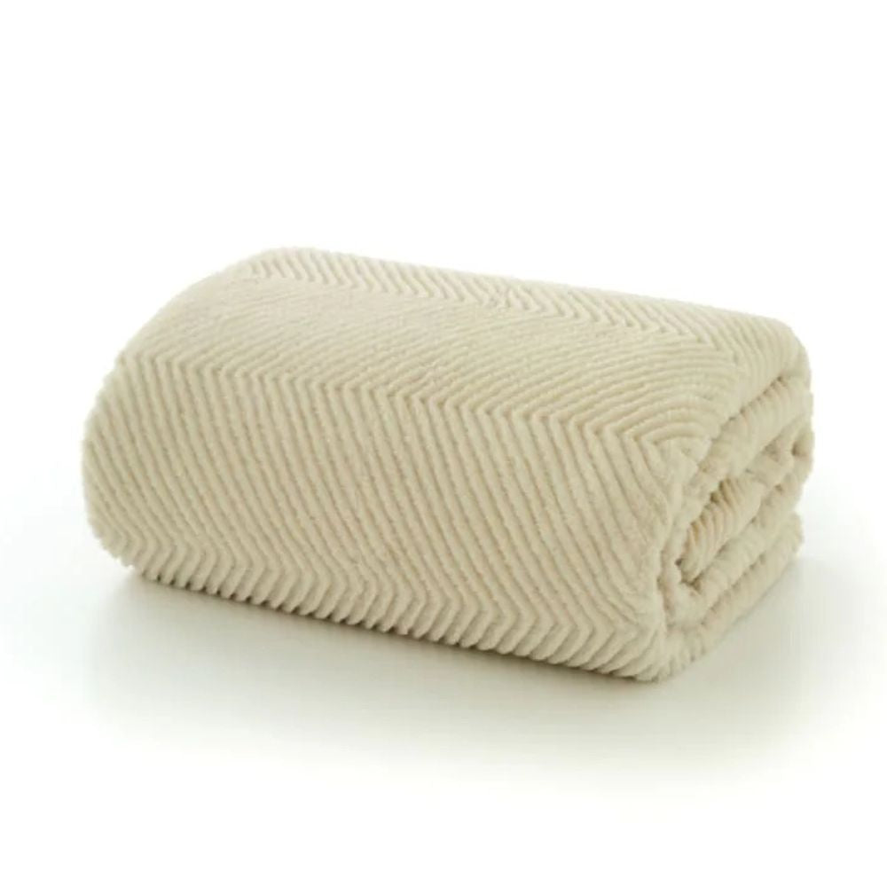 Deyongs 170cm Burghley Faux Fur Throw - Almond