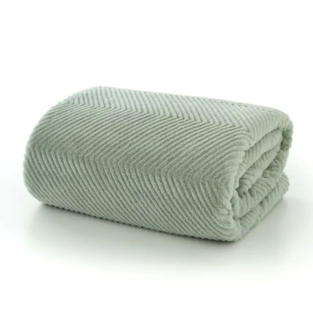 Deyongs 170cm Burghley Faux Fur Throw - Green