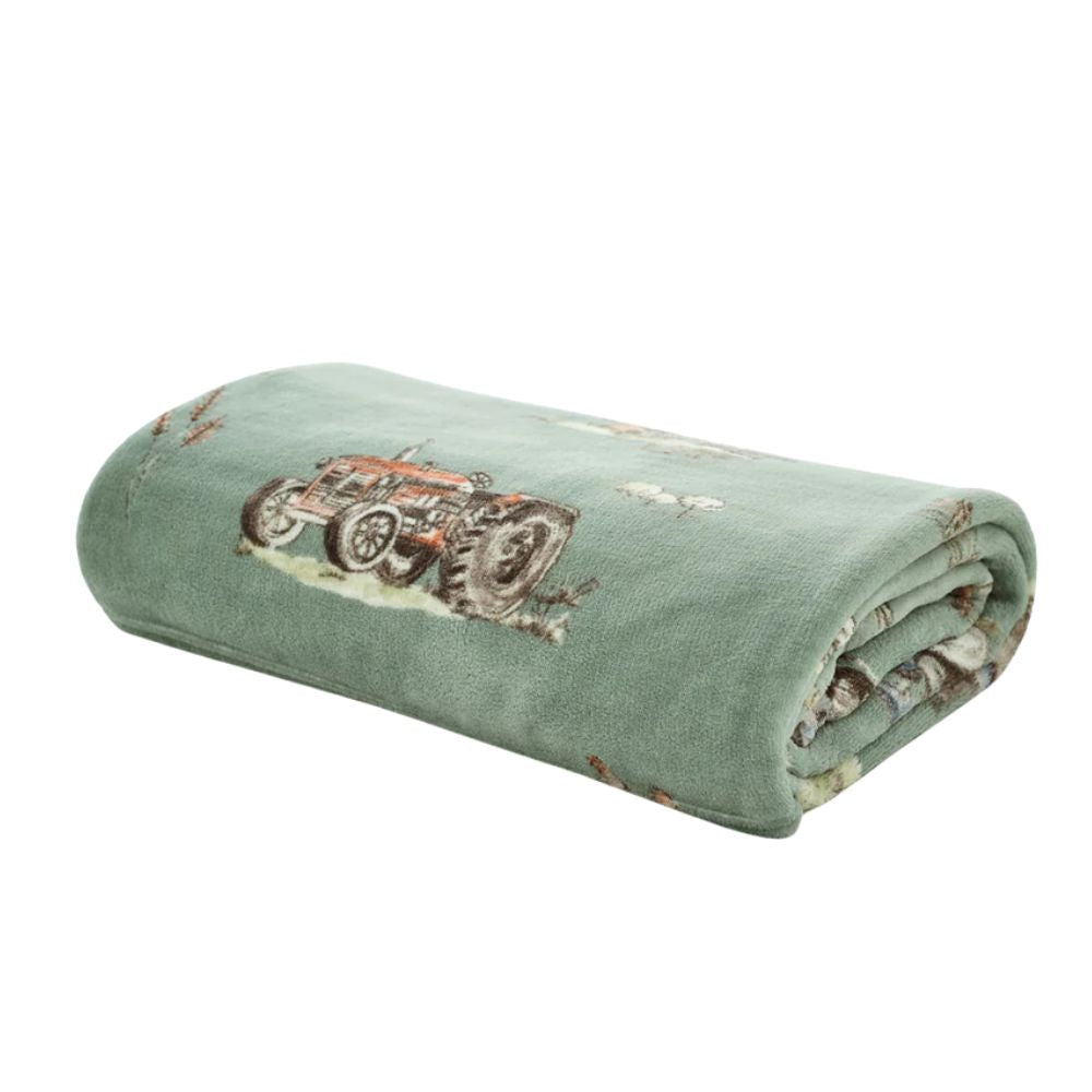 Deyongs 130cm x 170cm Cozy Comforts Tractor Throw - Green