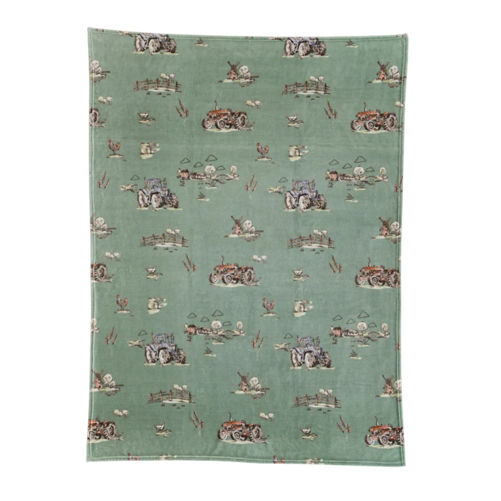 Deyongs 130cm x 170cm Cozy Comforts Tractor Throw - Green