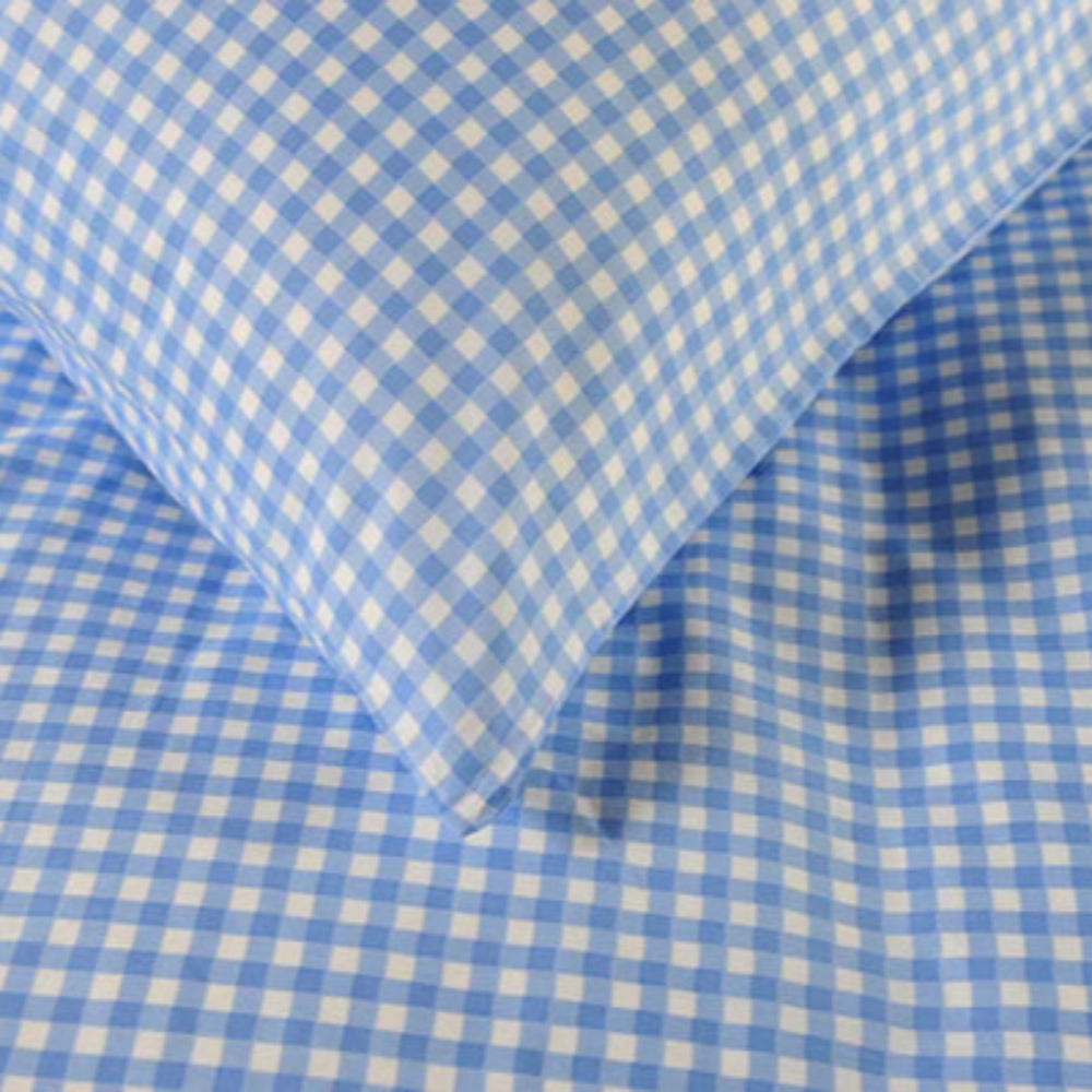 Deyongs Gingham Bedding King Duvet Set Blue