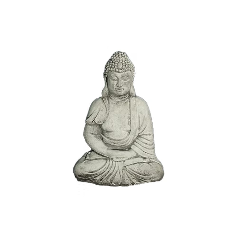 Dream Gardens 24cm Stone Small Robe Buddha Garden Ornament - Old Railway Line Garden Centre