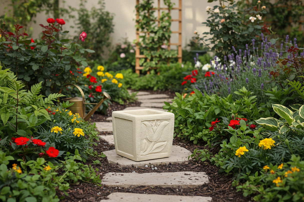 Dream Gardens 25cm Stone Tulip Pot