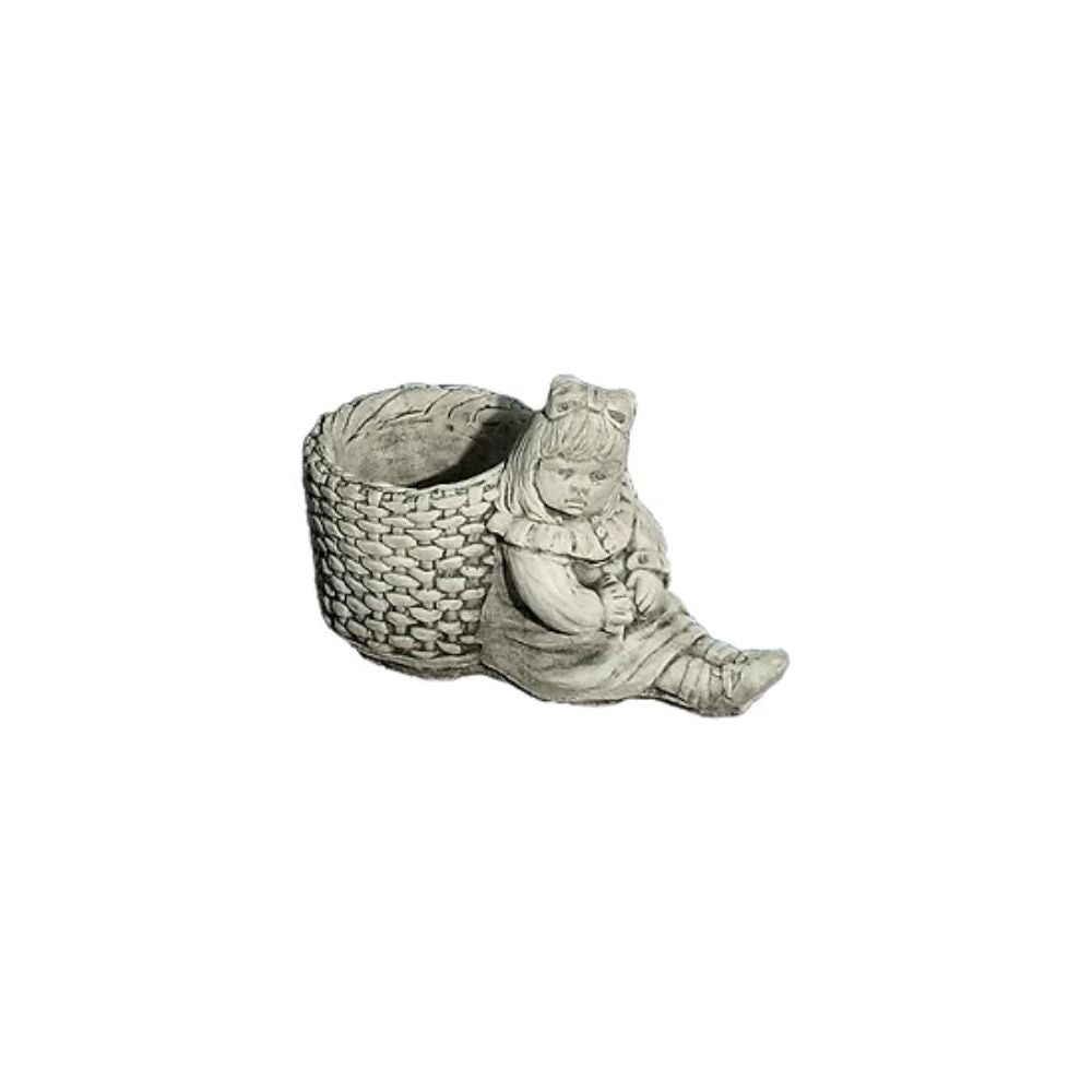 Dream Gardens 36cm Girl & Basket Stone Pot