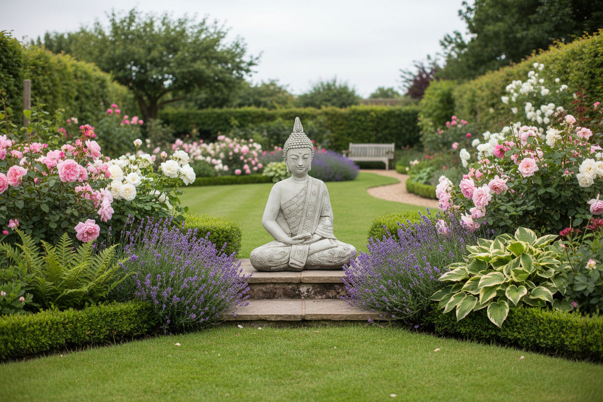 Dream Gardens 38cm Sash Buddha Stone Ornament