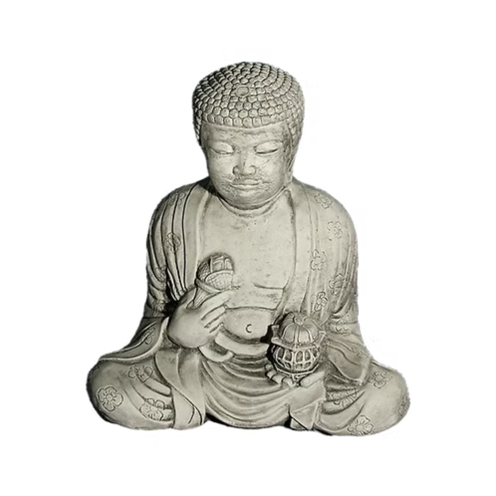 Dream Gardens 42cm Lotus Buddha Stone Ornament