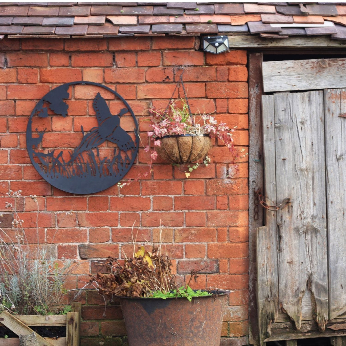 Eastern Connections 45cm Flying Pheasant Black Metal Wall Art - Old Railway Line Garden Centre