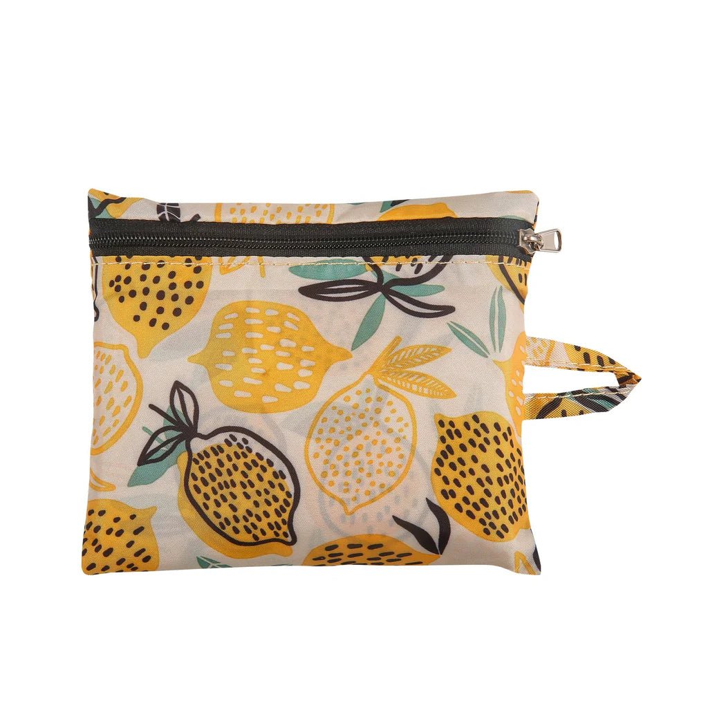 Eco Chic Foldable Reusable Large Shopping Bag Lemon - Old Railway Line Garden Centre