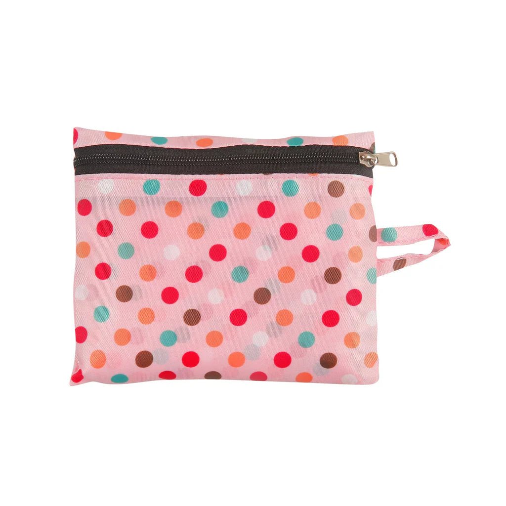Eco Chic Foldable Reusable Large Shopping Bag Polka Dots - Old Railway Line Garden Centre